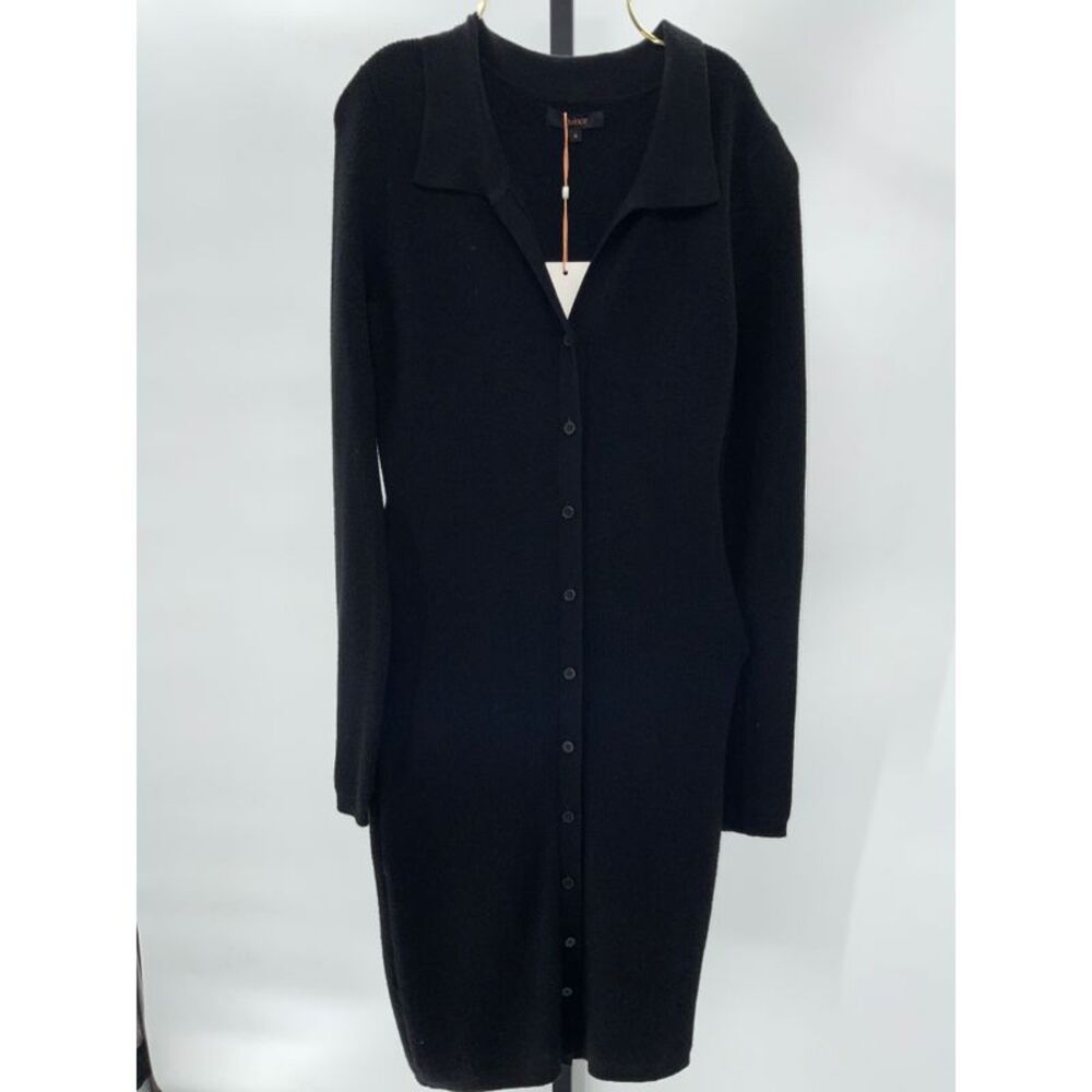 Quince Classic Black Long Sleeve Dress